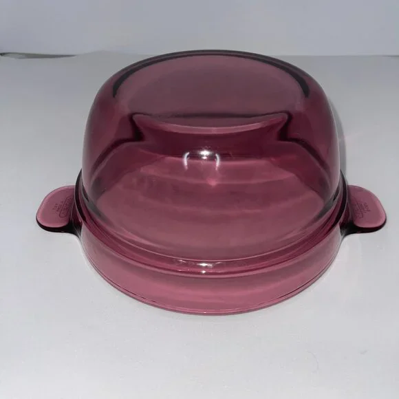 Rare Vintage Corning Ware Double Boiler Insert Lid V20B Vision Purple Cranberry